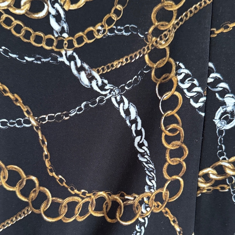 Nine West Black Chain Pattern Blouse - Picture 3 of 4